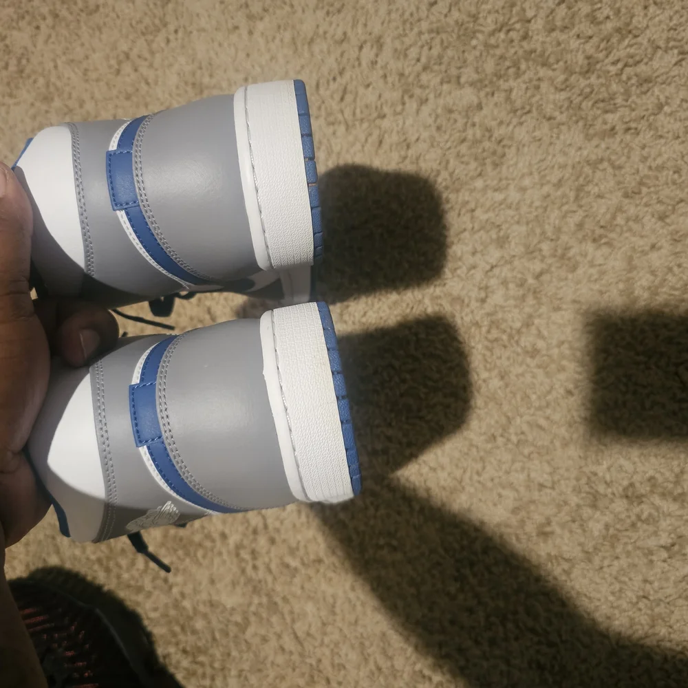 Jordan Men’s Athletic Shoes in White, Gray, and Blue